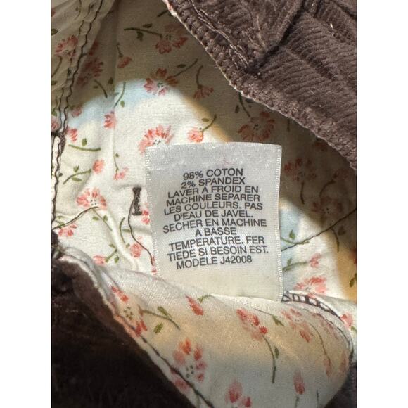 Guess Brown Corduroy Stretch Flare Low Rise Pants Jeans Y2K Style Women's 27 - Picture 11 of 14